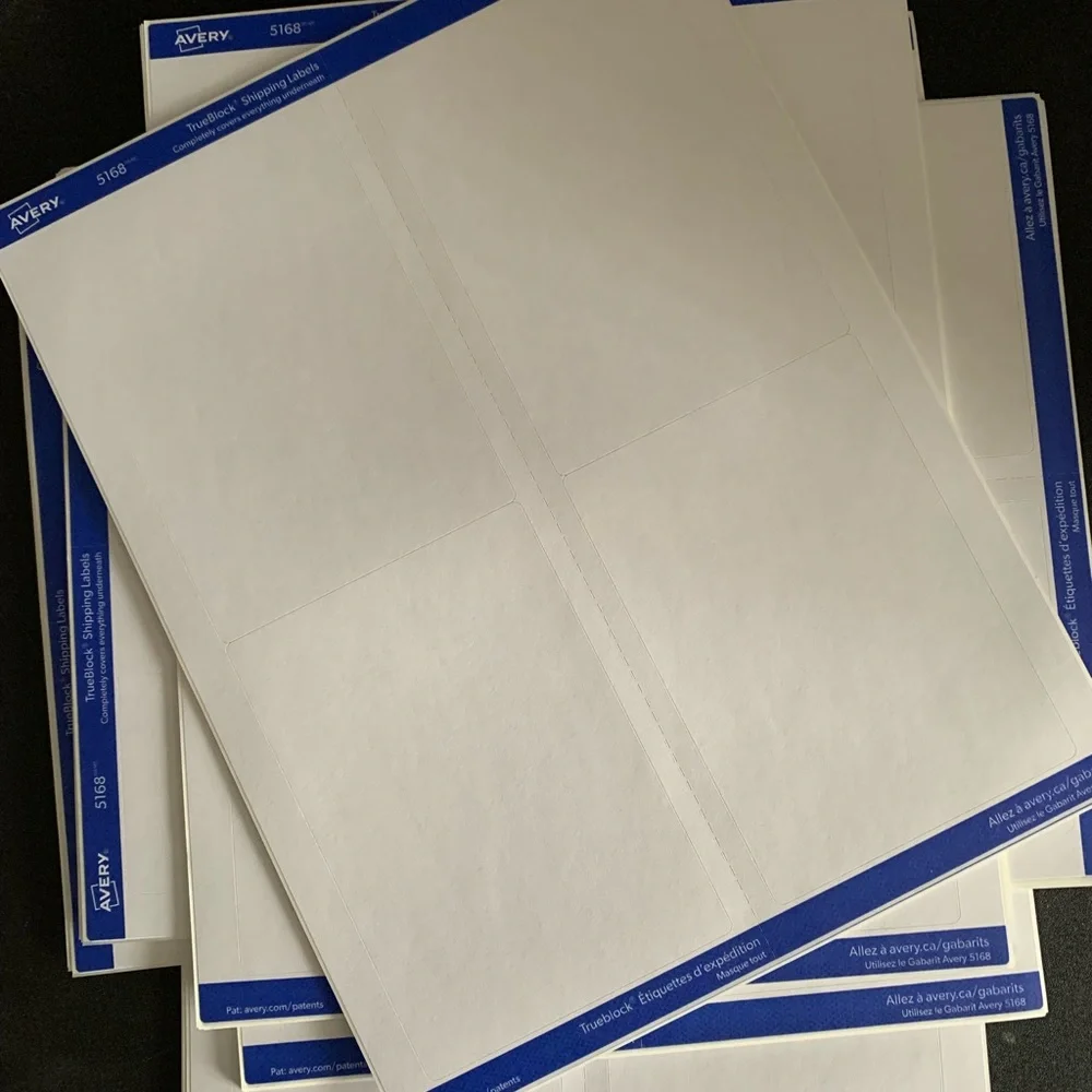 Avery True Block Shipping Labels 5168